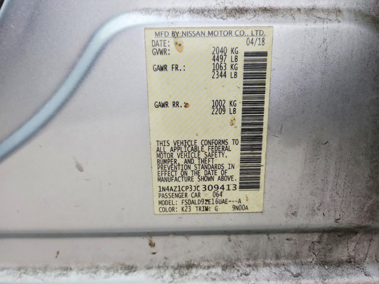 2018 Nissan Leaf s