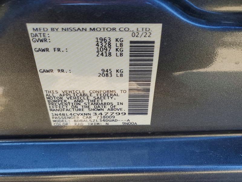2022 Nissan Altima sr
