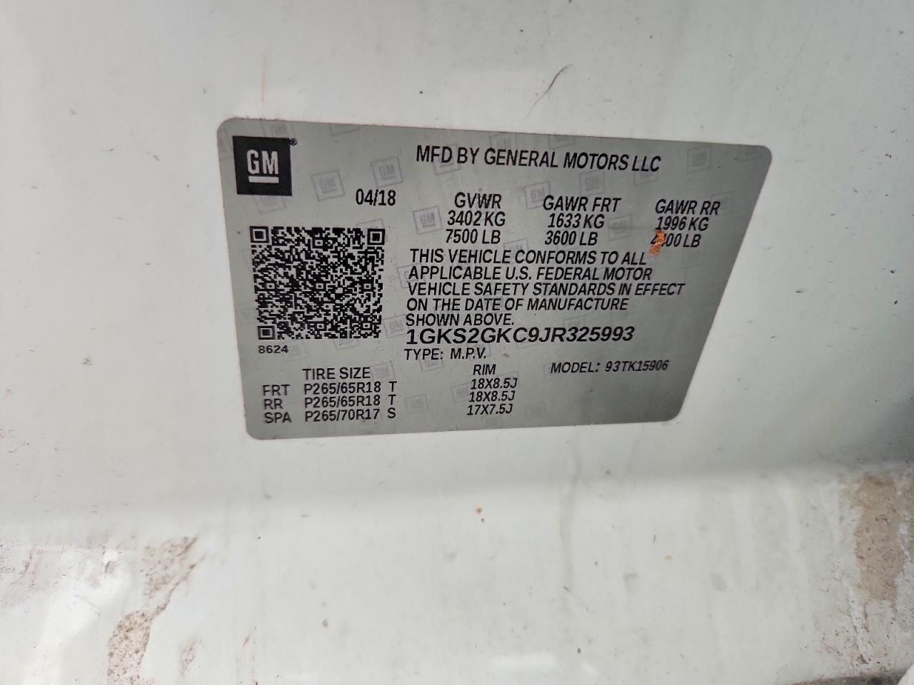 2018 GMC Yukon xl K1500 slt