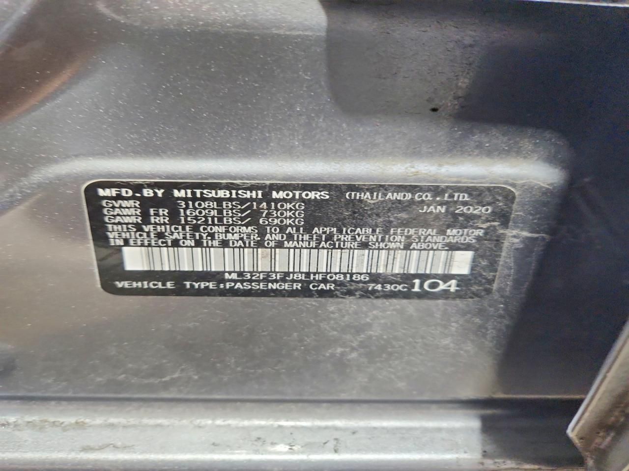 2020 Mitsubishi Mirage G4 es