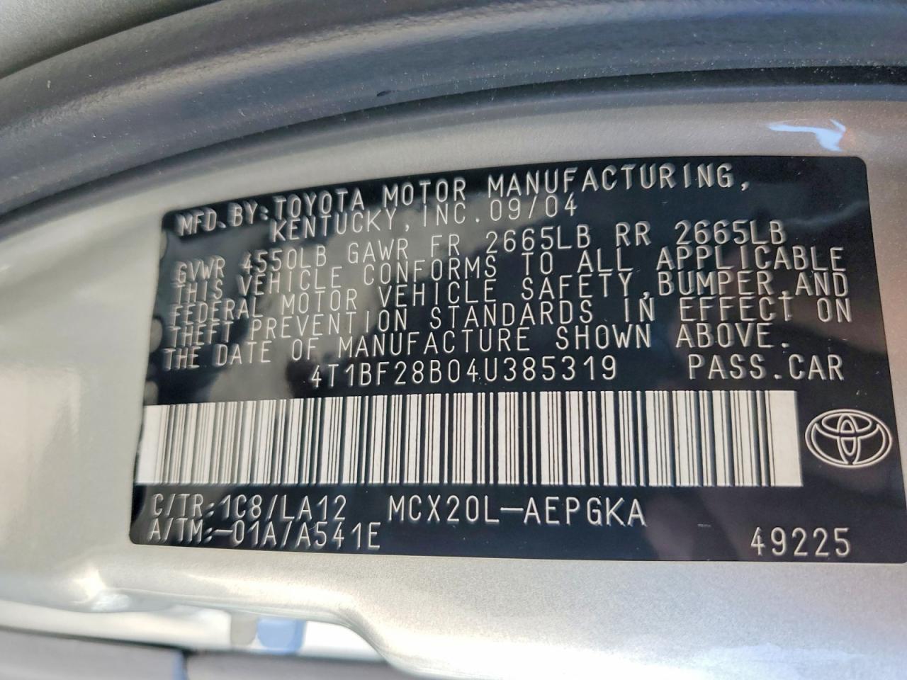 2004 Toyota Avalon xl