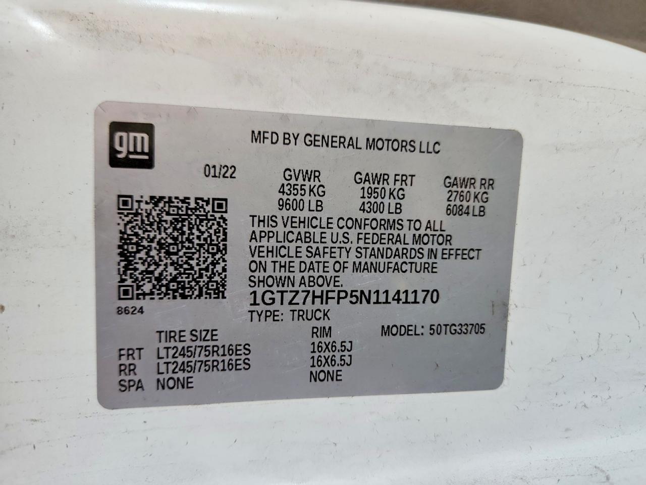 2022 GMC Savana G3500