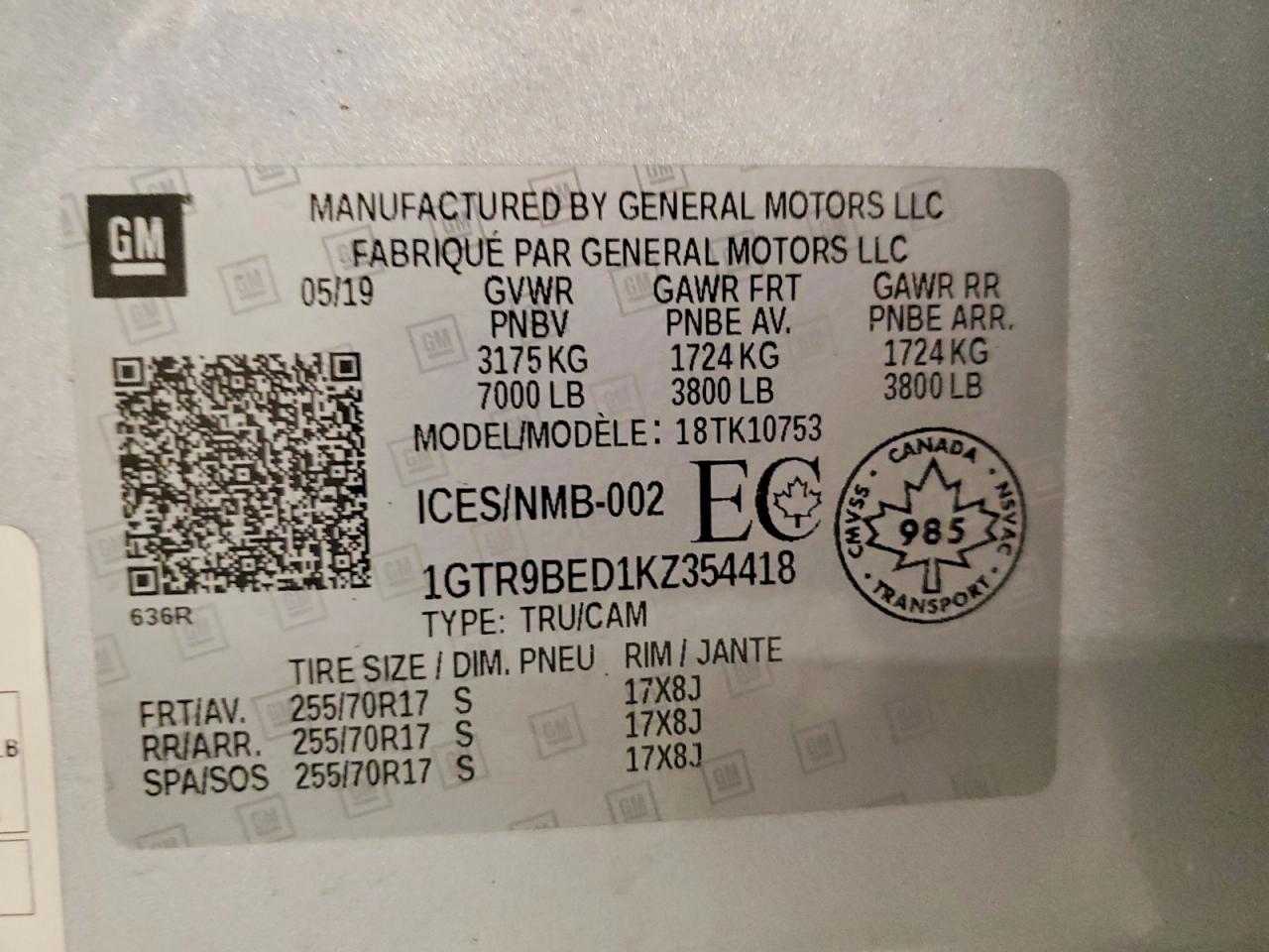 2019 GMC Sierra K1500 sle