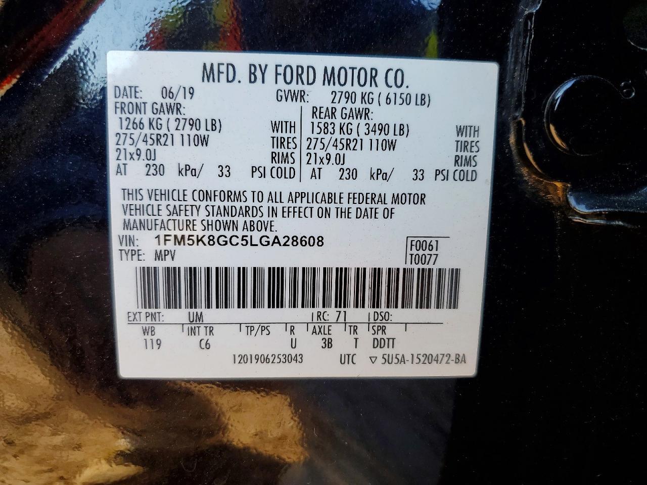 2020 Ford Explorer st