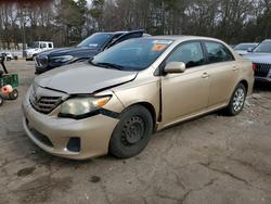 Salvage cars for sale from Copart Austell, GA: 2013 Toyota Corolla Base