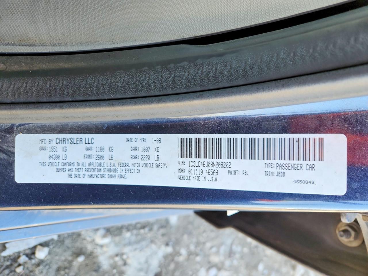 2008 Chrysler Sebring lx