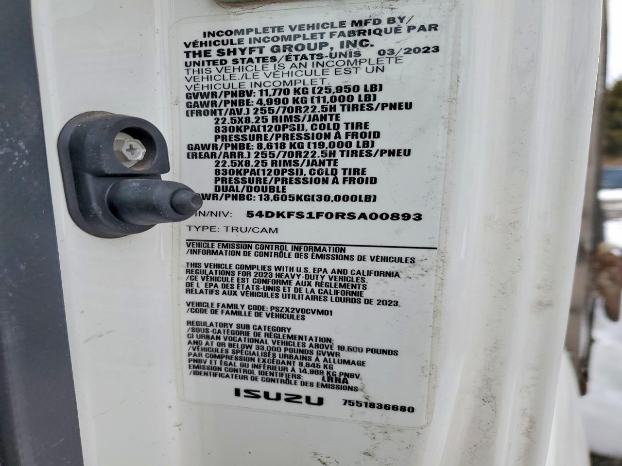 2024 Chev Rolet 6500XD Curtain Side Truck