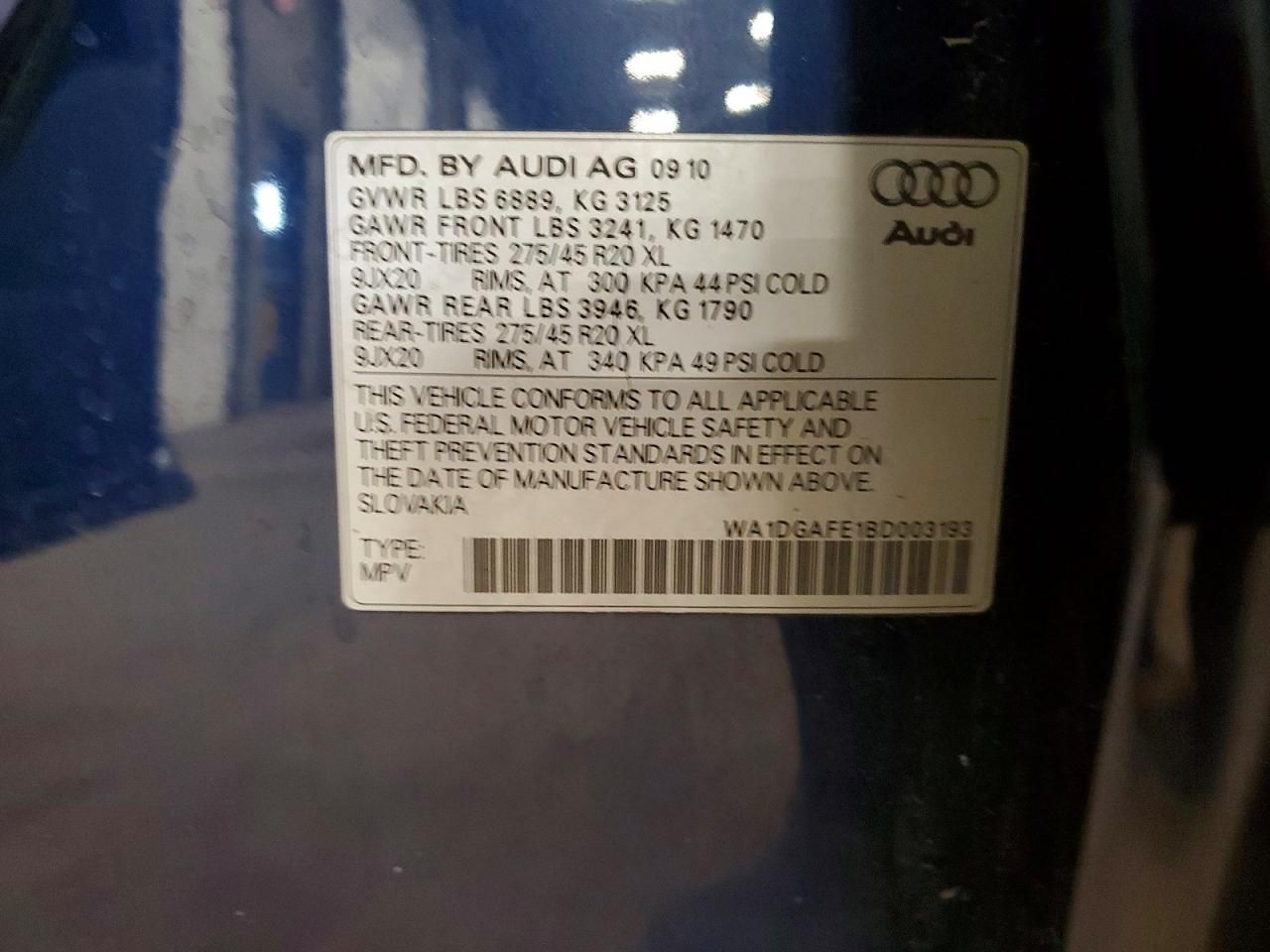 2011 Audi Q7 Prestige