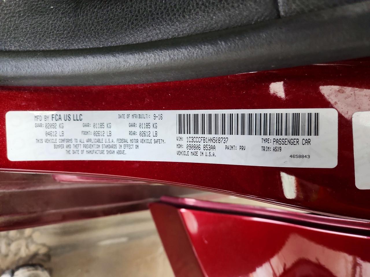 2017 Chrysler 200 lx