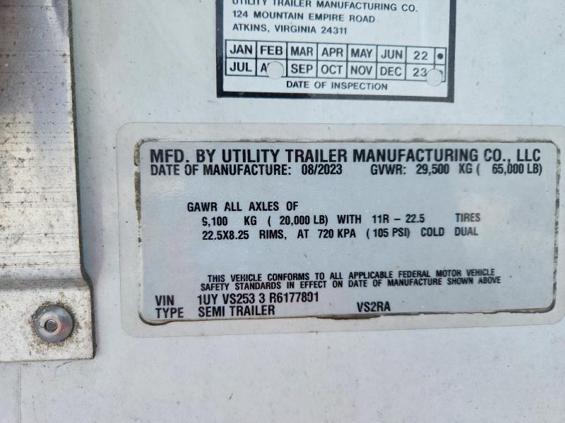 2024 Utility VS2RA Refrigerated Van Trailer