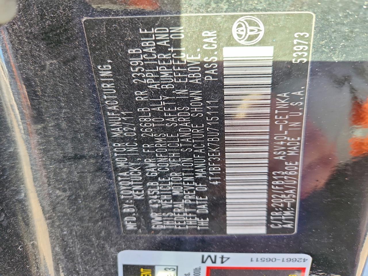 2011 Toyota Camry Base