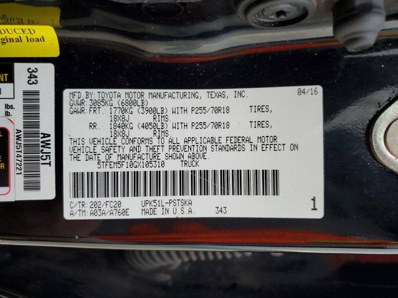 2016 Toyota Tundra Crewmax SR5