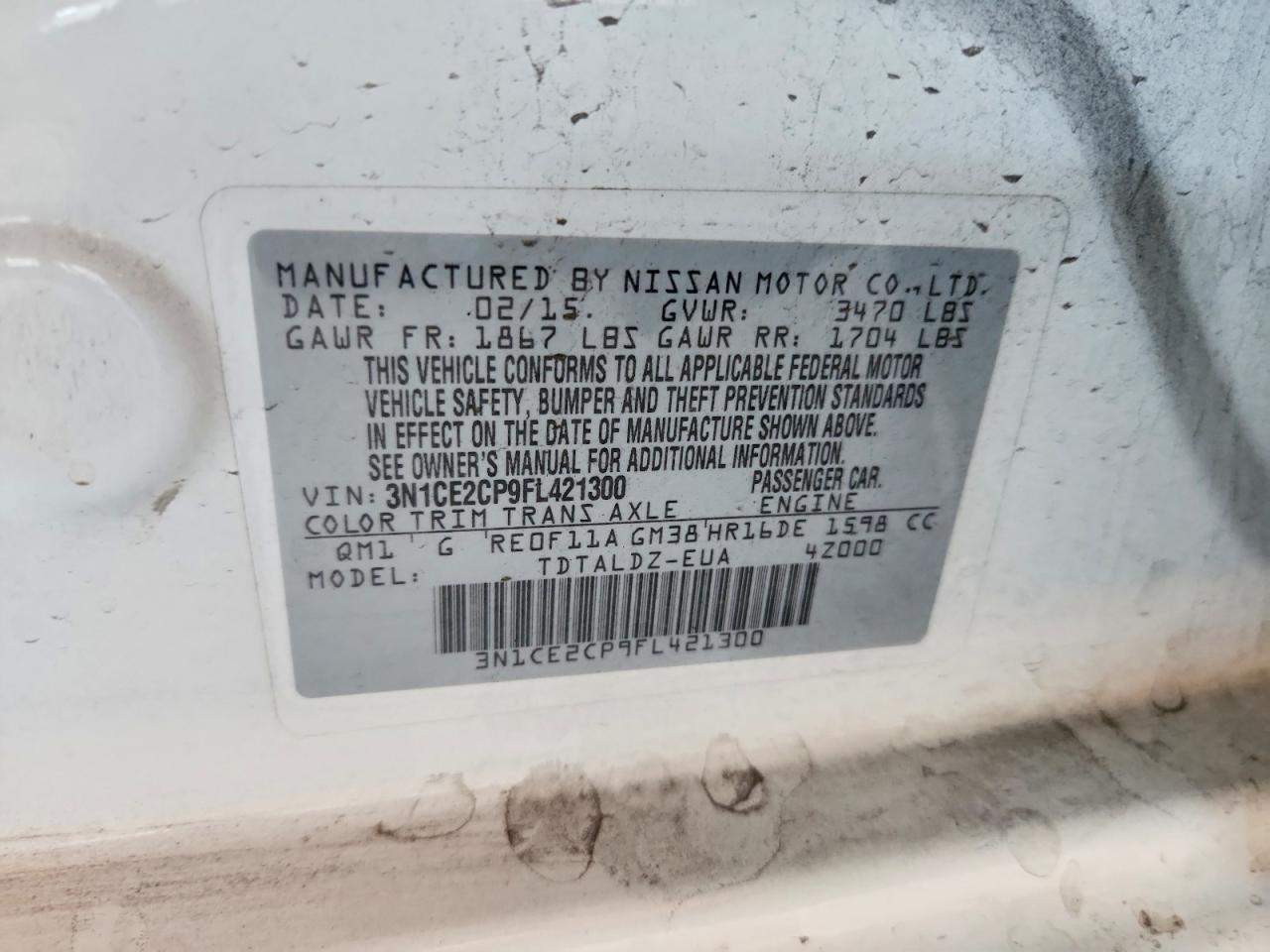 2015 Nissan Versa Note s