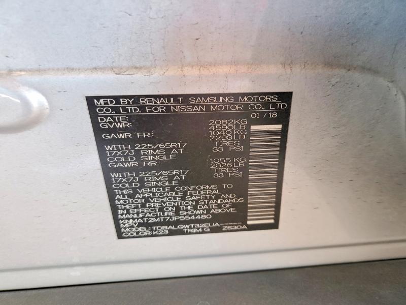 2018 Nissan Rogue sv