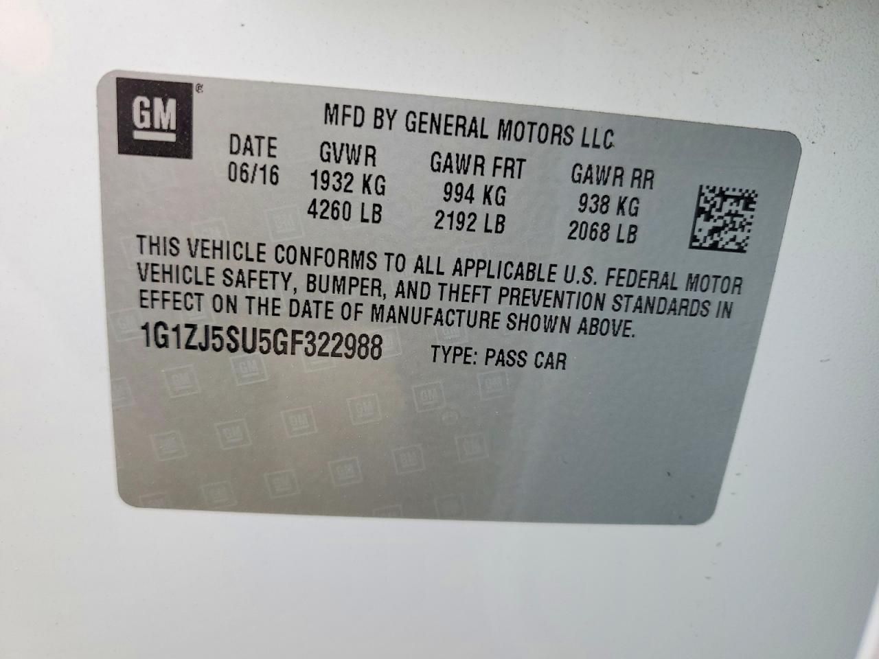 2016 Chevrolet Malibu Hybrid