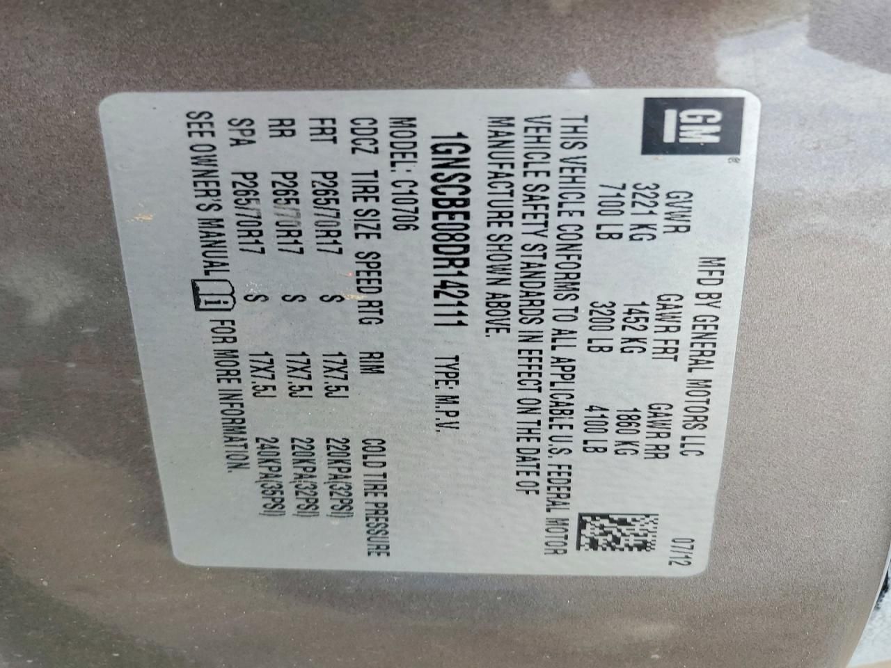 2013 Chevrolet Tahoe C1500 lt