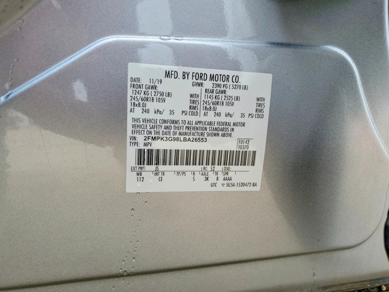 2020 Ford Edge se