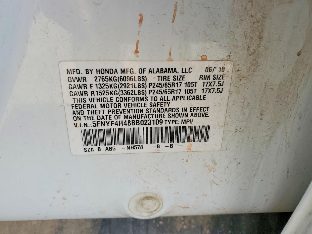 2011 Honda Pilot ex