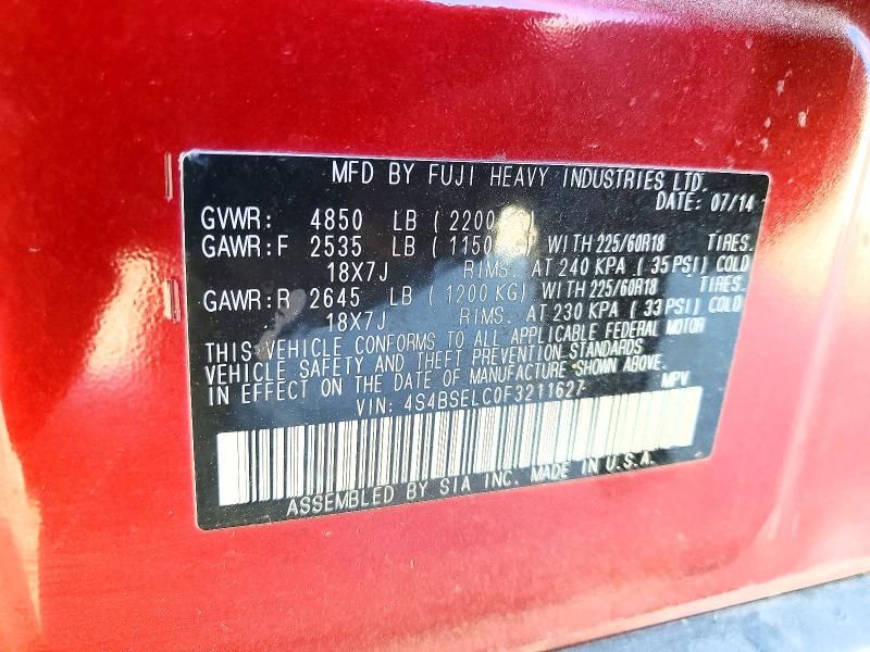 2015 Subaru Outback 3.6r Limited