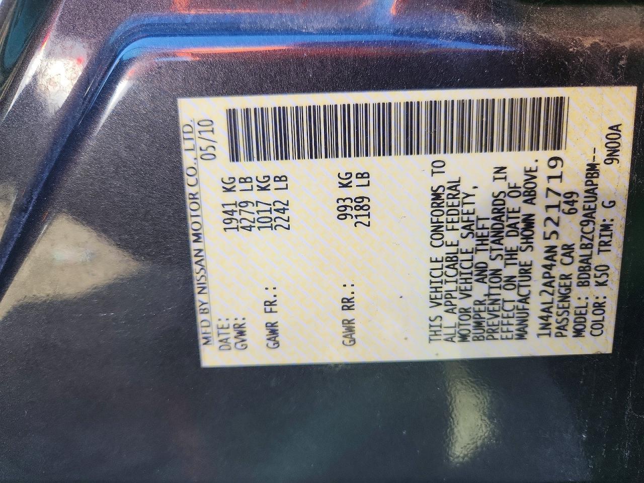 2010 Nissan Altima Base