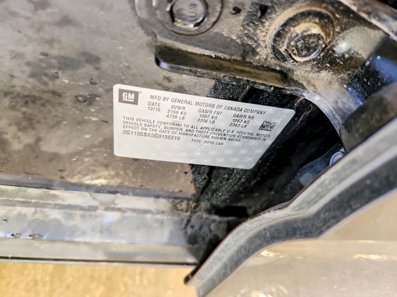 2016 Chevrolet Impala lt