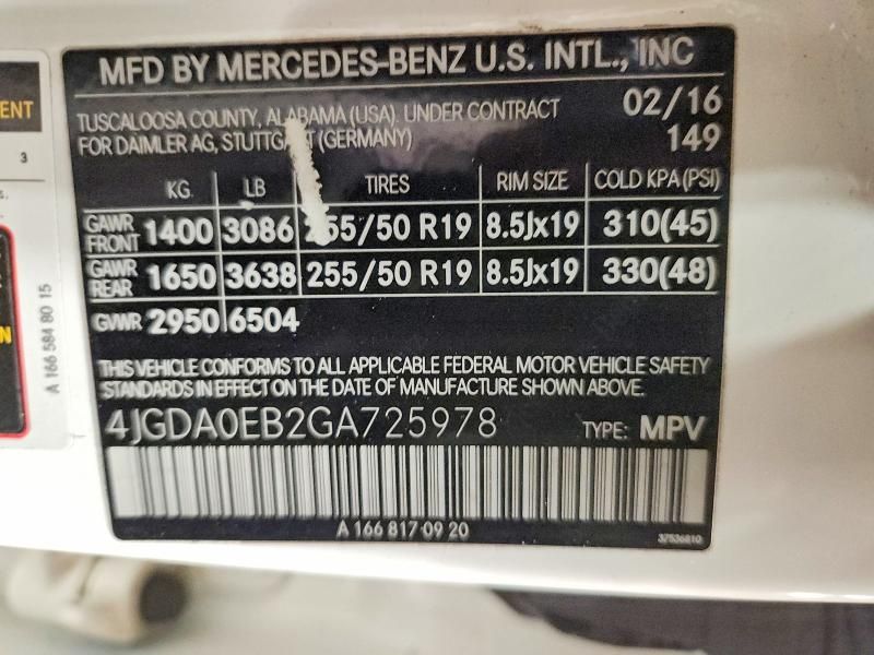 2016 Mercedes-Benz Gle 300d 4matic