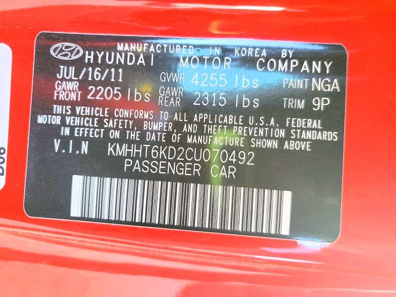 2012 Hyundai Genesis Coupe 2.0t