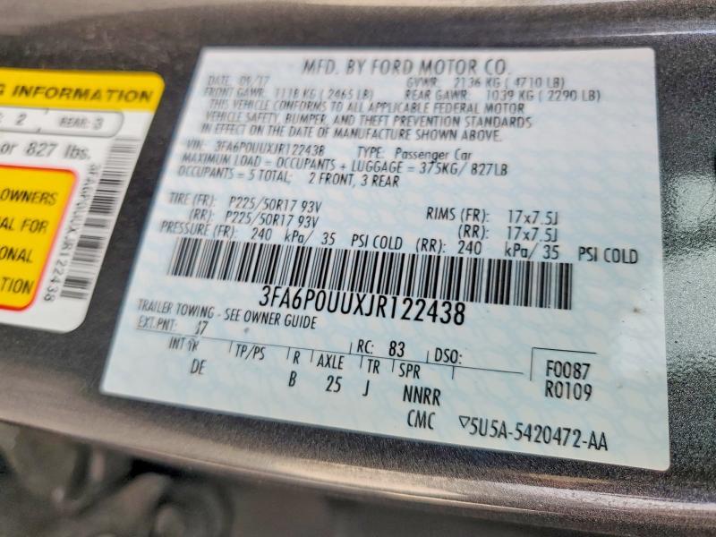 2018 Ford Fusion s Hybrid