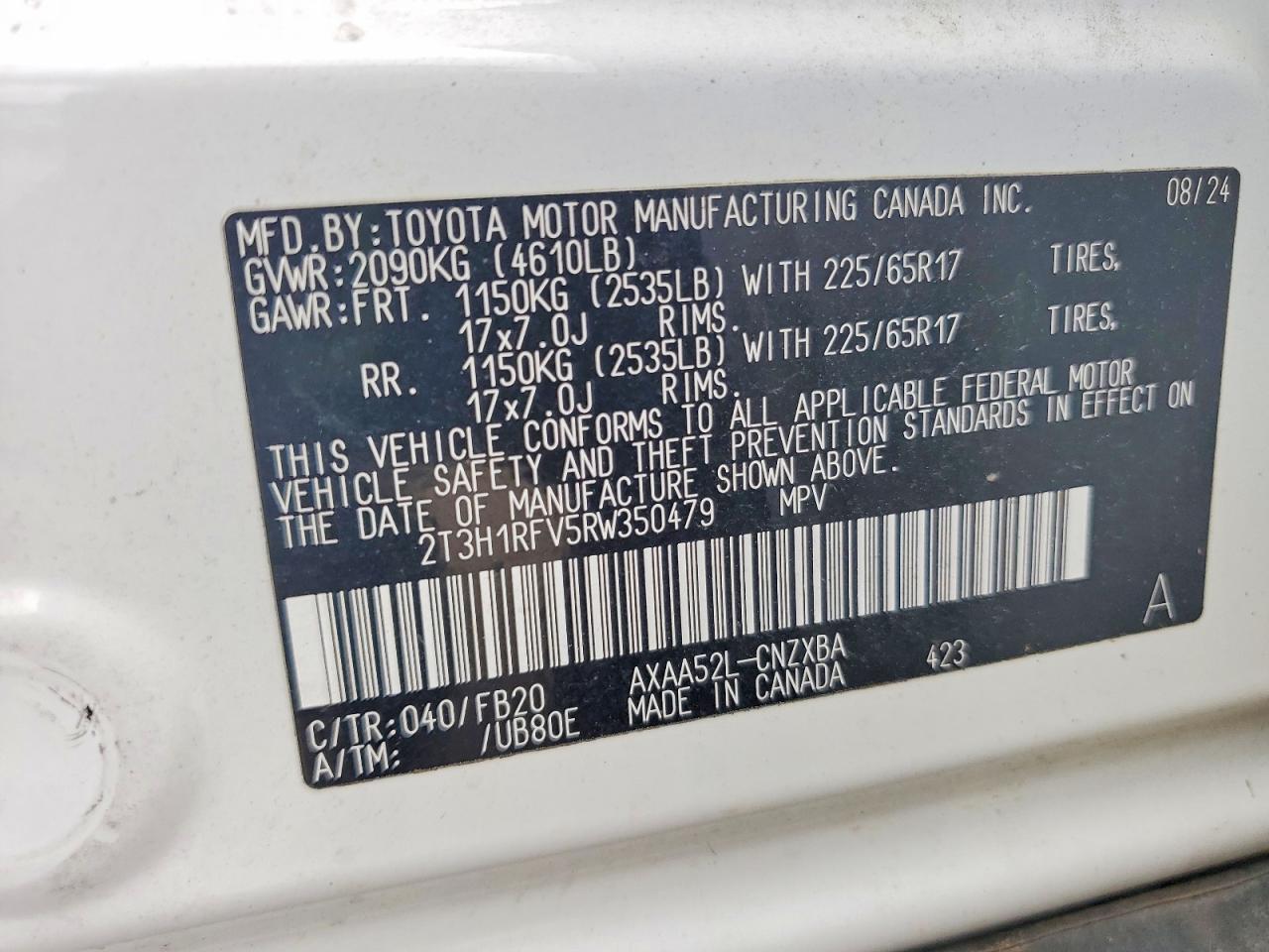 2024 Toyota Rav4 le