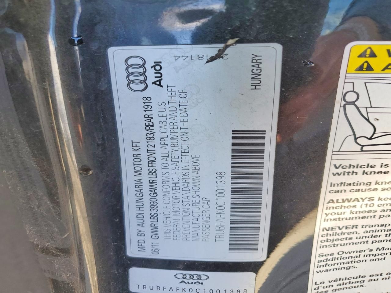 2012 Audi Tt Premium Plus