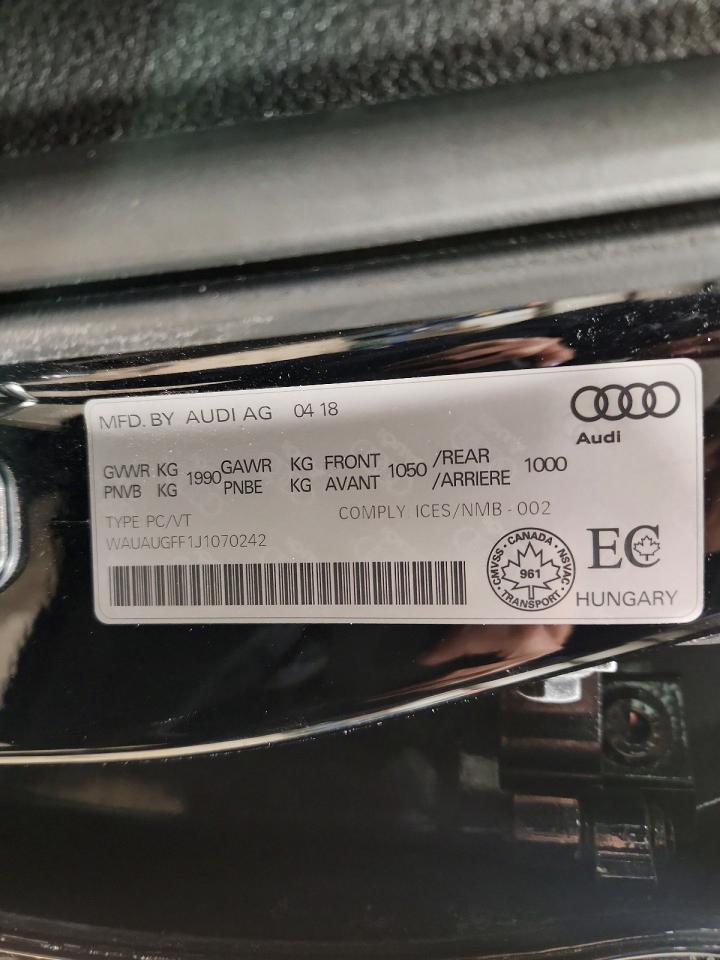 2018 Audi A3 Premium