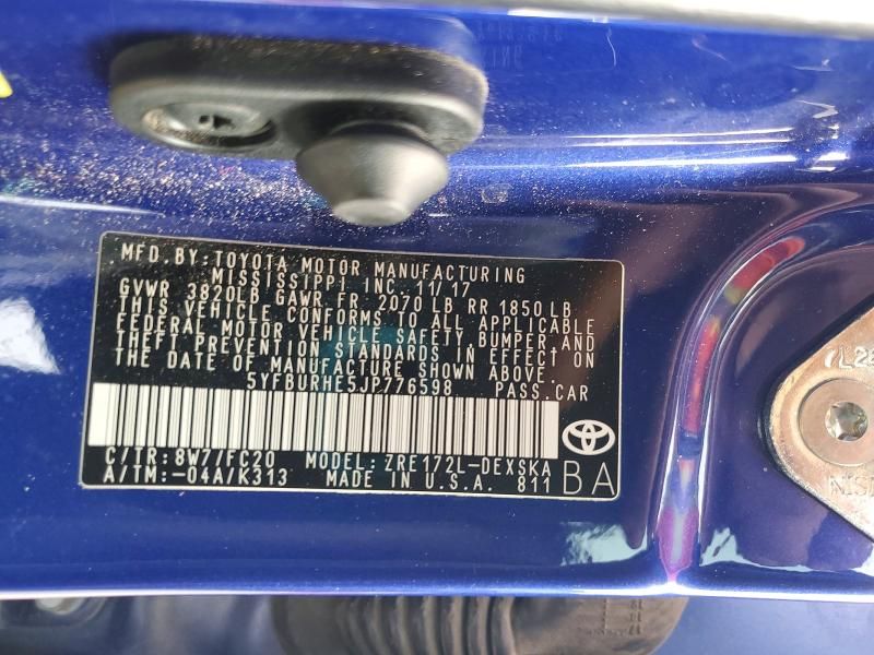 2018 Toyota Corolla l