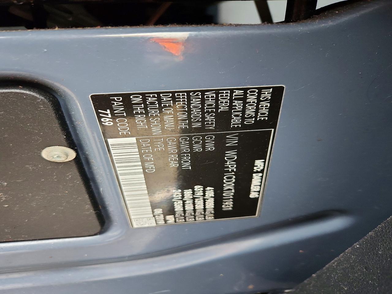 2019 Mercedes-Benz Sprinter 2500 Delivery Van