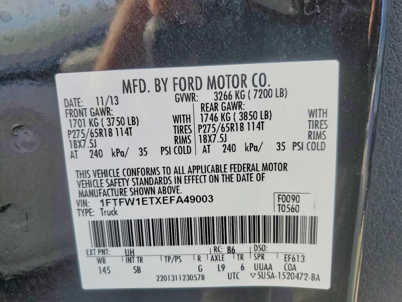 2014 Ford F150 Supercrew