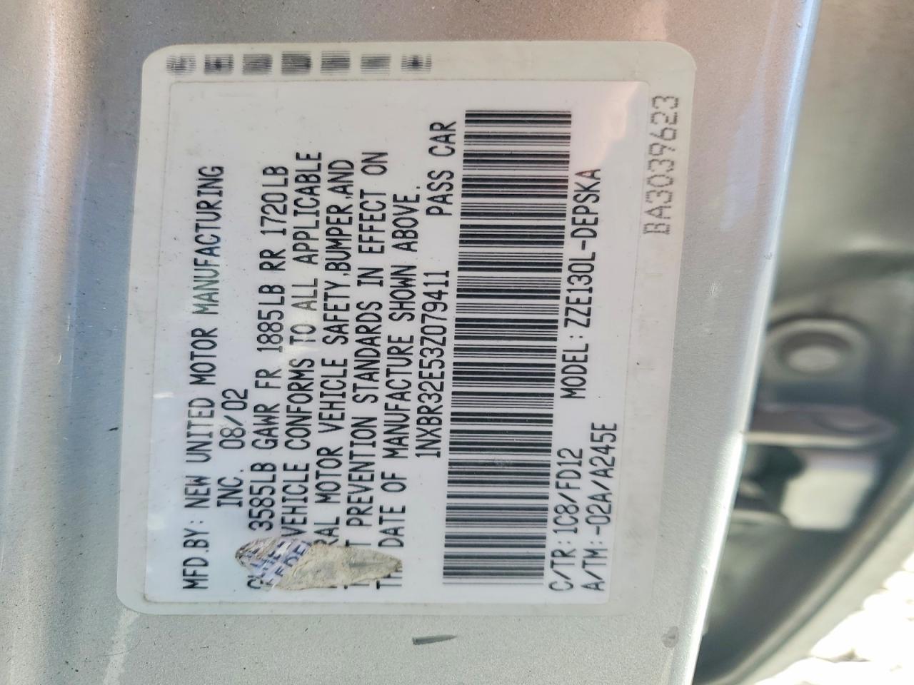 2003 Toyota Corolla s