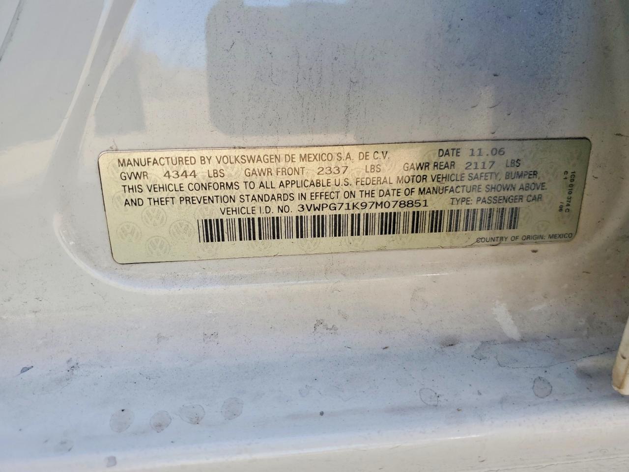 2007 Volkswagen Jetta 2.5