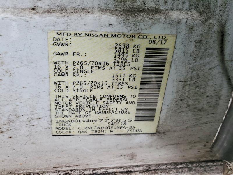 2017 Nissan Frontier SV