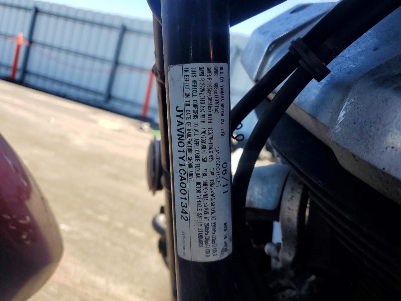 2012 Yamaha XVS950 AC