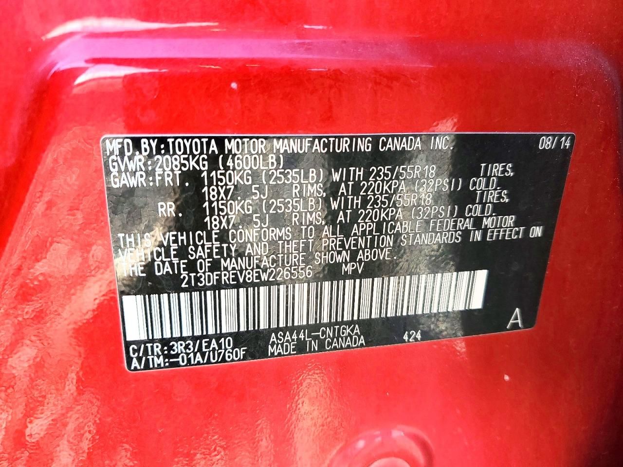 2014 Toyota Rav4 Limited