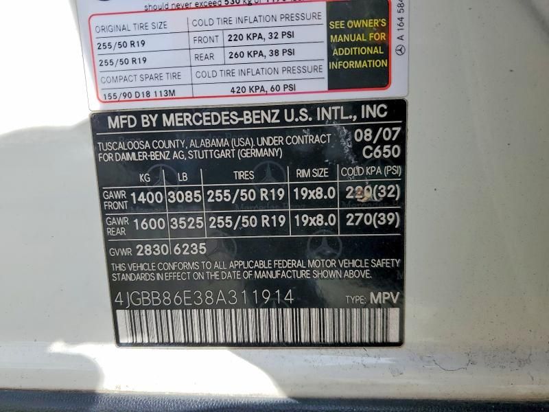 2008 Mercedes-Benz Ml 350