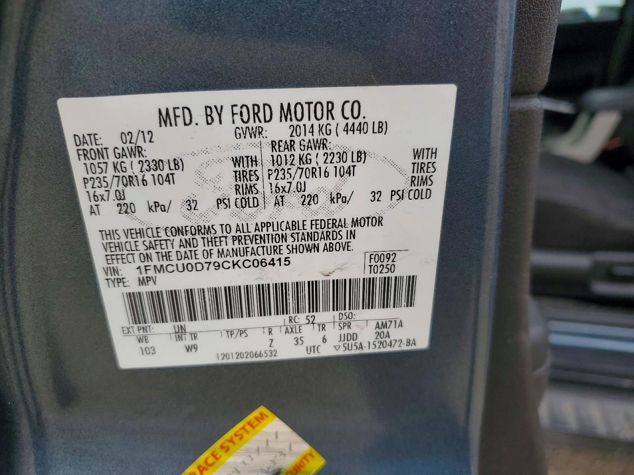 2012 Ford Escape xlt