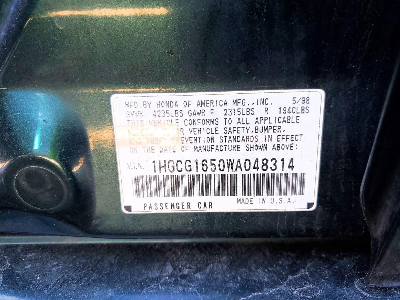 1998 Honda Accord ex