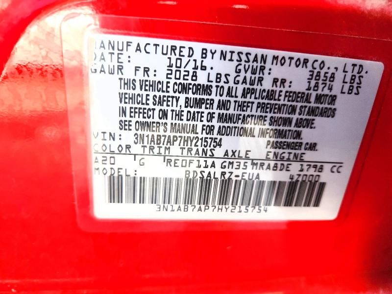 2017 Nissan Sentra s