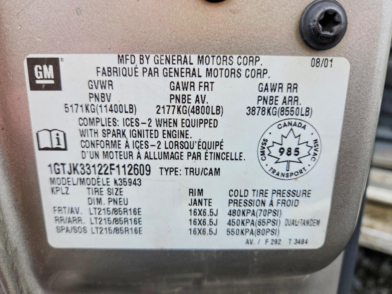2002 GMC New Sierra K3500
