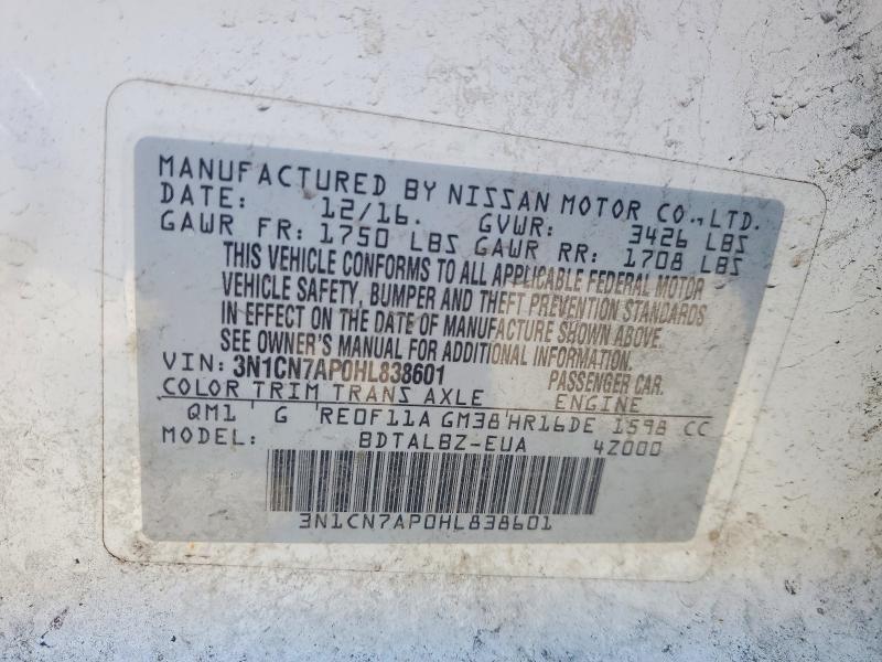 2017 Nissan Versa 1.6 sv