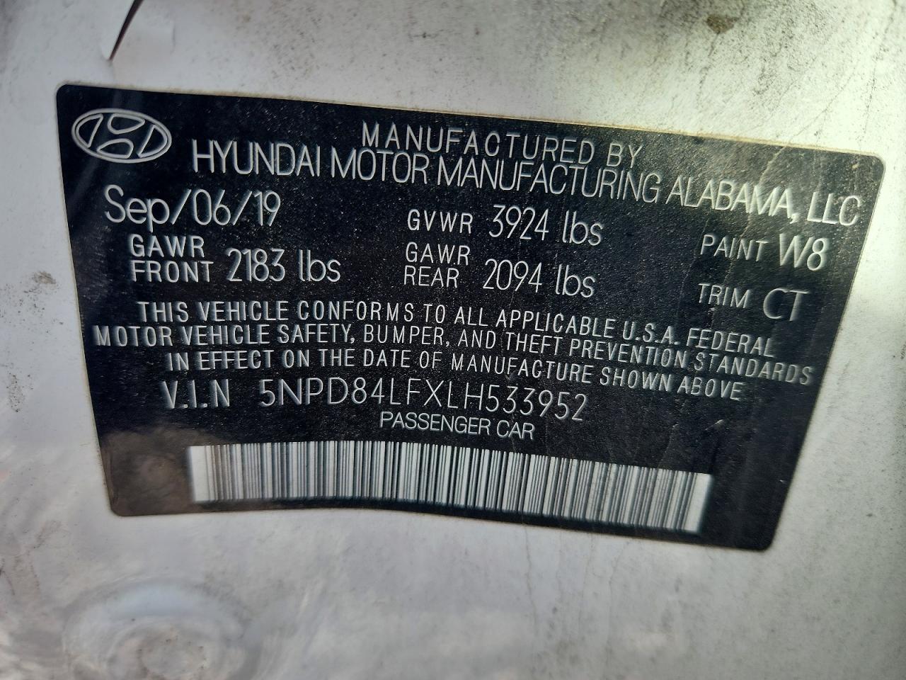2020 Hyundai Elantra sel