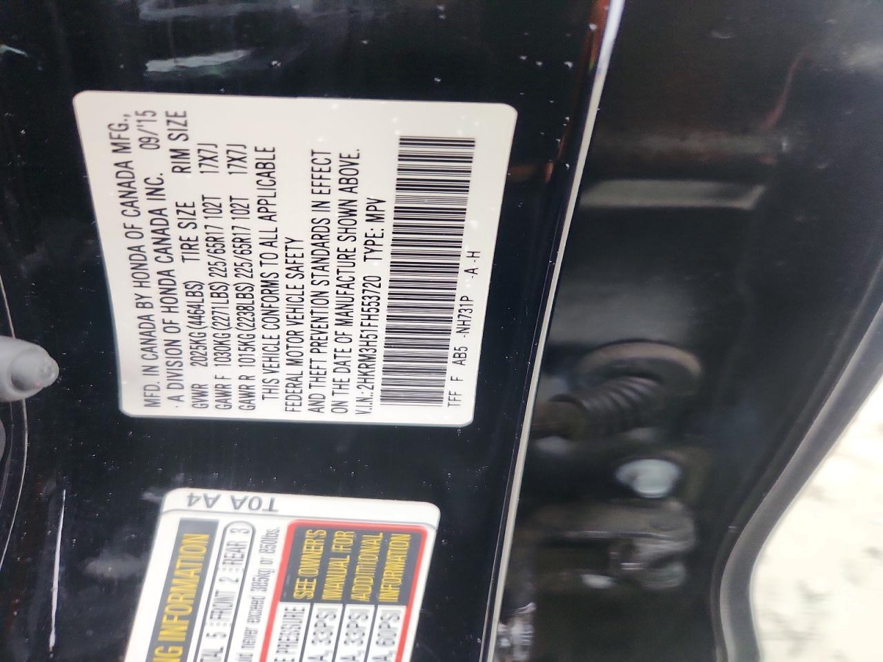 2015 Honda Cr-v ex