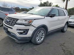 Ford Explorer salvage cars for sale: 2017 Ford Explorer xlt