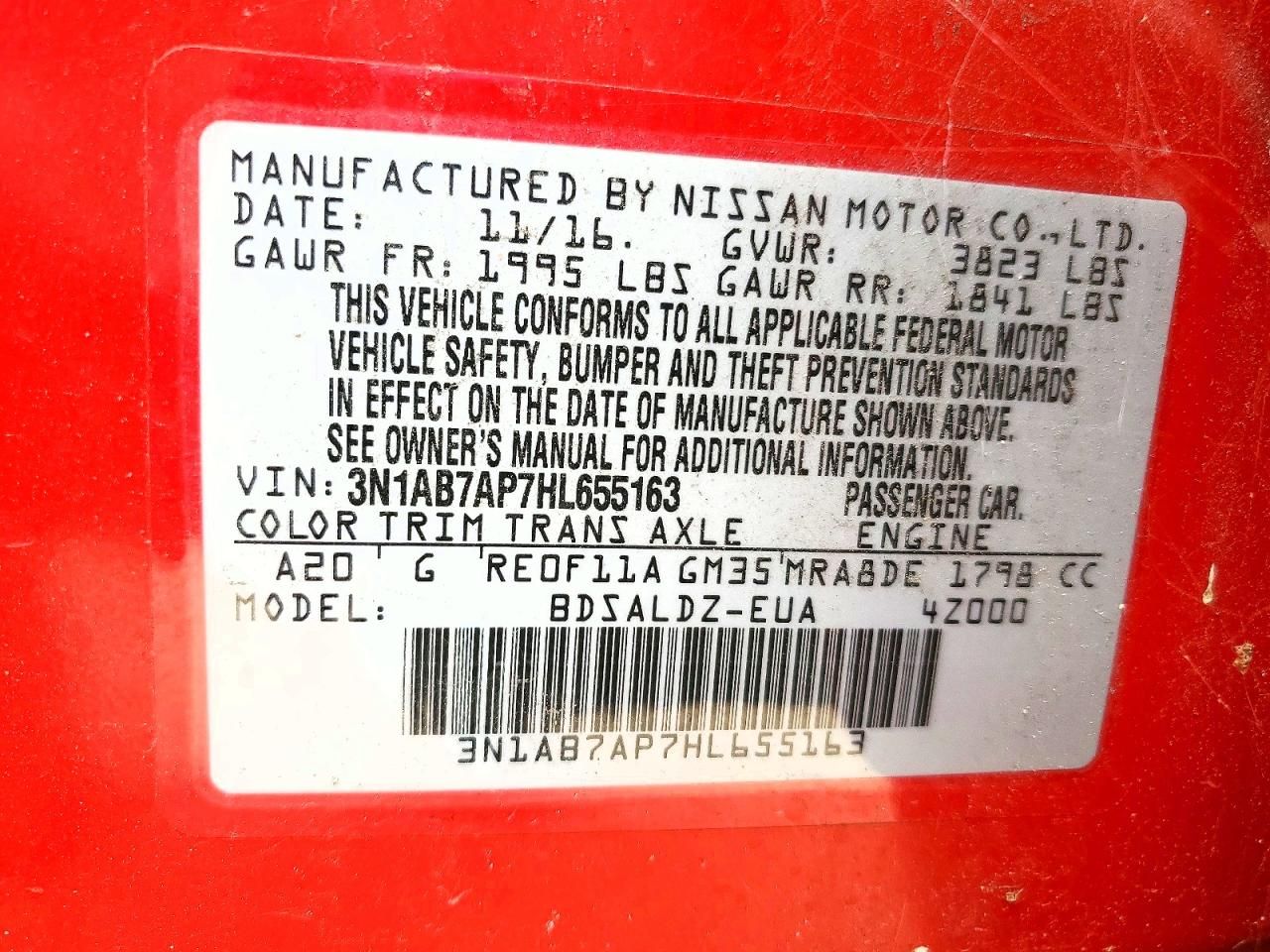 2017 Nissan Sentra s