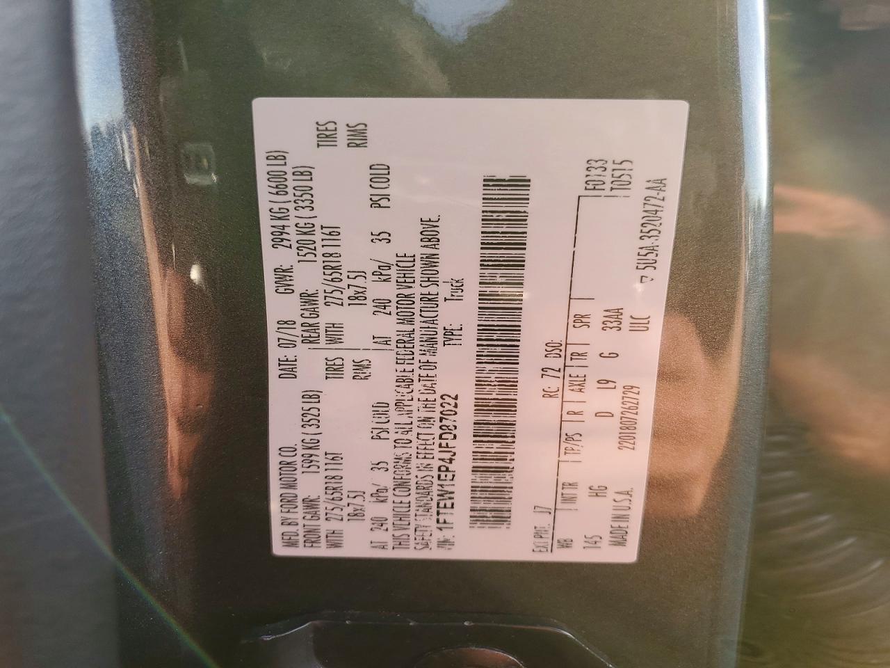 2018 Ford F150 Supercrew